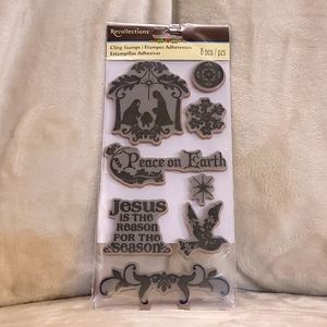 New Recollections Nativity Religious Christmas Rubber Cling stamp set